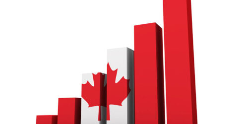 25509810 - graph with canadian flag